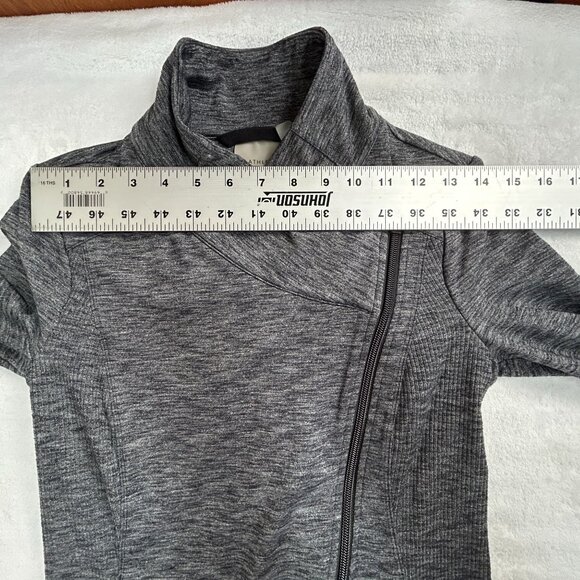 Athleta Womens Gray Asymmetrical Zip Intention Jacket XXS Stretch Activewear - Picture 6 of 9
